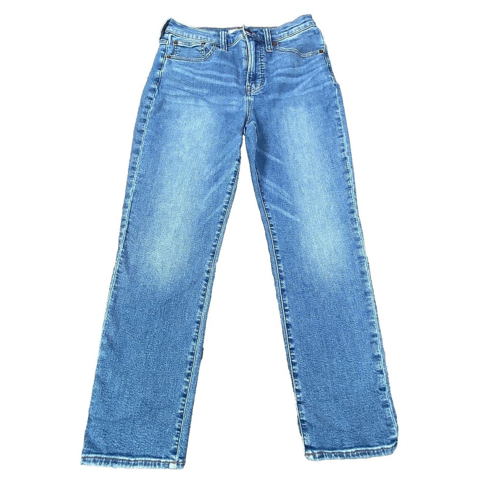 Madewell The Perfect Vintage Jeans Women 28 High Rise Straight Blue Denim USA